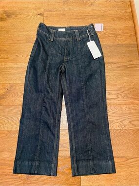 Pilcro Dark Indigo High-Rise Wide-Leg Jeans